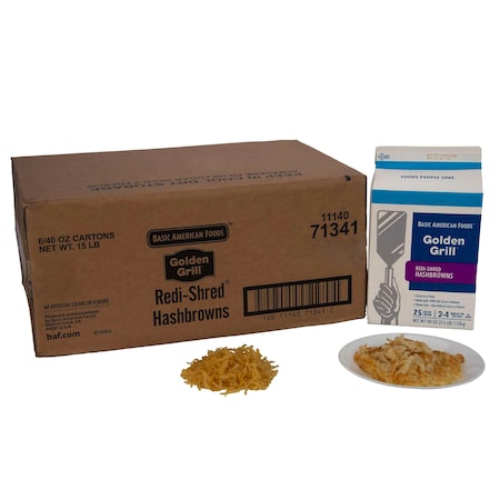 Baf Golden Grill Golden Grill Redi-Shred Hashbrown Potato 2.5lbs Carton, PK6 71341